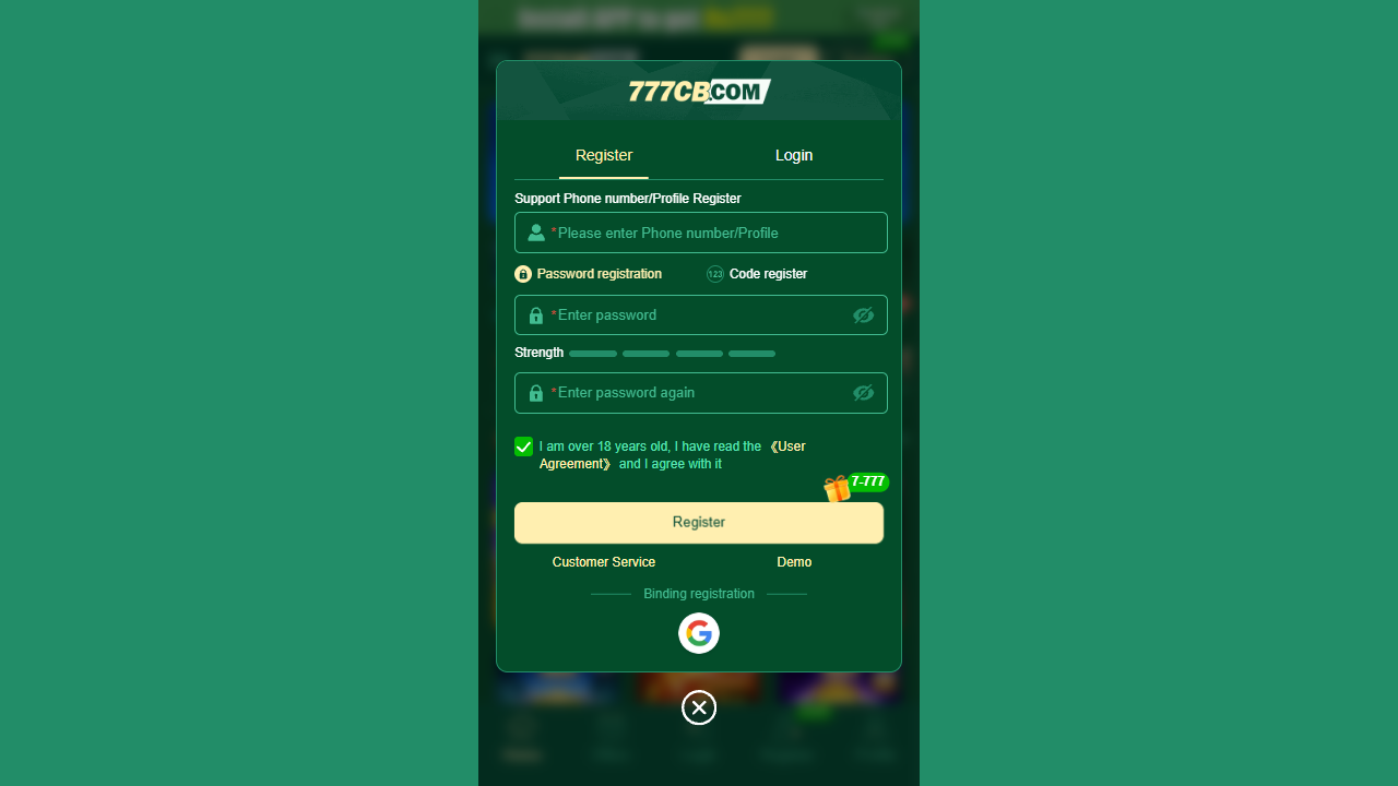 777CB login pakistan